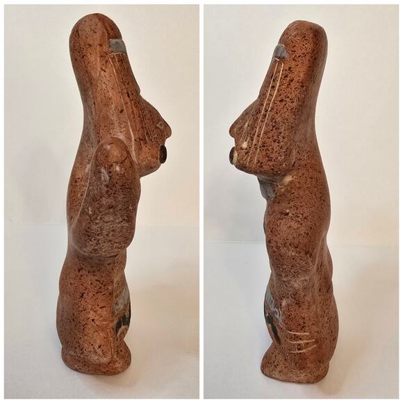 Terracotta Statue Mexican Folk Art Mayan Aztec Figure Clay Tribal Fertility - Picture 2 of 7